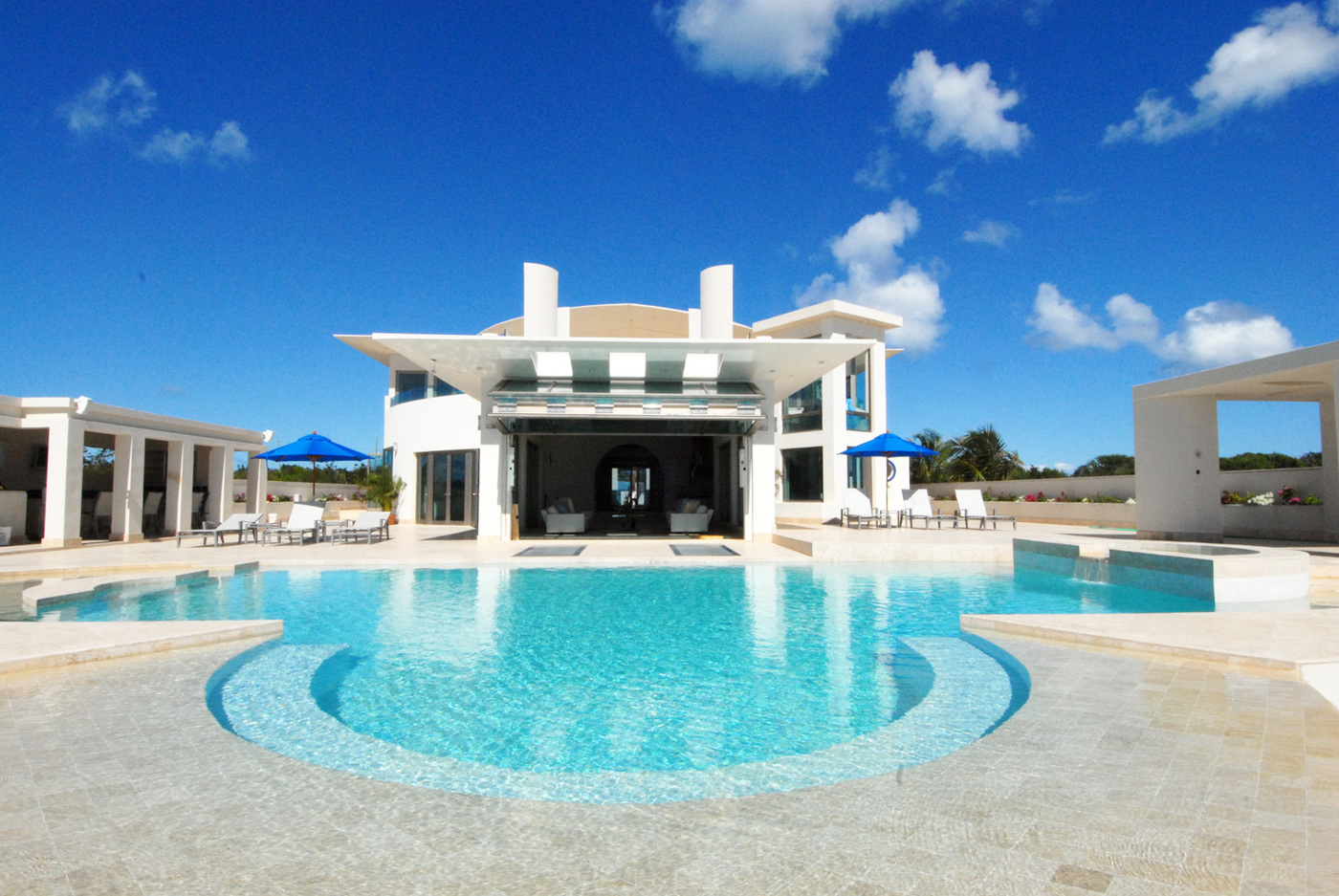 Villa Modena in Anguilla, a contemporary residence arranged around a pool terrace
